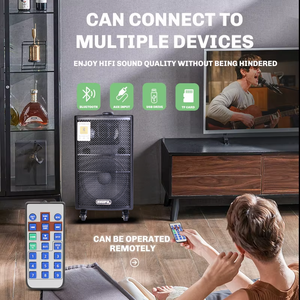 Shupu AT-110 10 inch 180W xe đẩy di động Hệ thống loa BT/USD/USB không dây/có dây Mic cho các bên ngoài trời công cộng bài phát biểu nhà - Product Image 3