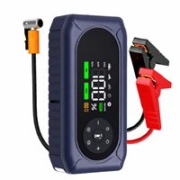 Démarreur de batterie portable 4-en-1 7200 mAh avec compresseur d'air 150 PSI, crête 800 A, gonfleur de pneus et lampe LED