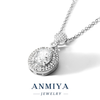 Collar de Lujo con Colgante Ovalado de Plata 925 y Circonitas Baguette, Gargantilla Elegante para Mujer, Ideal para Aniversario
