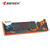 Clavier et souris de jeu JERTECH KM180 avec rétroéclairage LED arc-en-ciel