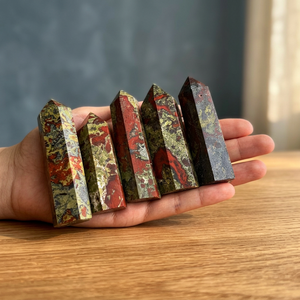 Vente en gros de tours, baguettes et obélisques en jaspe sang de dragon naturel, pour le Feng Shui, la guérison, l'artisanat en cristal et la thérapie minérale - Product Image 4