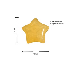 Colgante de Jade Natural con Estrella de Cinco Puntas de 15 mm, Joyería, Accesorios Pequeños, Adornos de Cristal, Adornos DIY, Ágata Pura Hecha a Mano, Moderna - Product Image 5