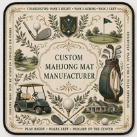 Tapis de Mahjong double face en cuir végétalien de 33 pouces, OEM ODM, fabricant de jeux de Mahjong, nappe portable silencieuse antidérapante pour la maison