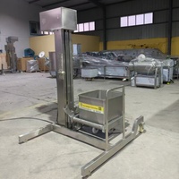 Zware-duty hopperwagenlift elektrische vleeskar met bakkenheftruck automatische kettingkolomheftruck voedselbakkieper hijsmachine