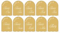 Numéros de table de mariage personnalisés en acrylique doré en forme d'arche, cartes de placement en acrylique, numéros de table pour réception de mariage à l'hôtel