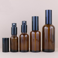 Bouteilles en verre ambré de haute qualité pour parfum, 10ml, 15ml, 20ml, 30ml, 50ml, 100ml, avec vaporisateur fin, échantillon pour cosmétiques, fourniture directe usine