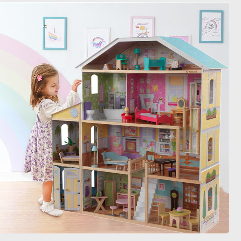 Gift Set Diy Assembling Toy Building Luxury Villa Large Size Dream Doll House