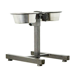 Ayarlanabilir yükseltilmiş Pet besleyici yükseltilmiş h-baz paslanmaz çelik çift çıkarılabilir köpek kase standı besleme istasyonu - Product Image 3