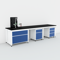 Bancs de laboratoire en forme de H, table de travail, mobilier de laboratoire, table de laboratoire de physique scolaire avec évier et armoire