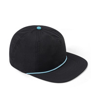Casquette de baseball à 5 panneaux à séchage rapide, style ethnique sportif, avec sangle sous le menton, visière plate, couleur unie, style japonais