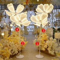 Décorations de scène de mariage, éclairage floral, fleurs LED, décoration lumineuse pour la mise en scène de la fête de mariage