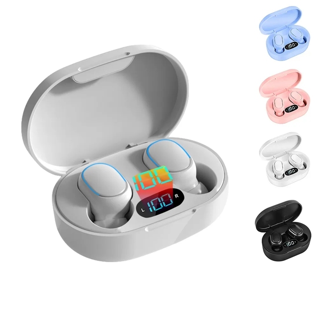 E7S TWS Wireless Headset with Mic LED Display Earbuds for iPhone Xiaomi TWS Earphone Headphones
