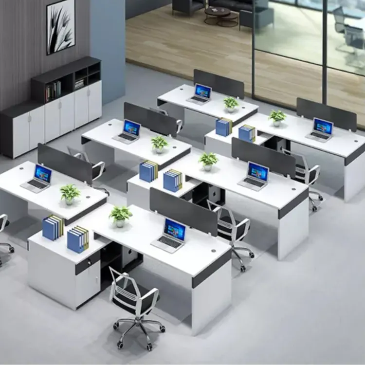 Мебель Liyu, бестселлер, новый простой современный L-образный стол для финансового персонала, офисный стол для персонала