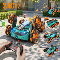Offre Spéciale Voiture RC Métal 1612 4 Canaux Six Roues avec Lumières Cool, Pulvérisation d'Eau, 2.4G, Flip 360°, Cascade, Drift, Déformation, Chargeur Inclus, Jouet de Noël