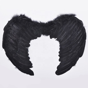 Ailes d'ange en plumes pour enfants, costume de fée ange diable, grande taille - Product Image 4