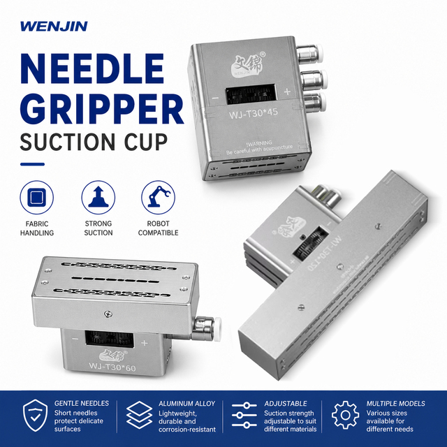 Industrial Pneumatic Suction Cup Needle Gripper for Fabric Handling Robotic Arm Picker and Vacuum Automation Systems
