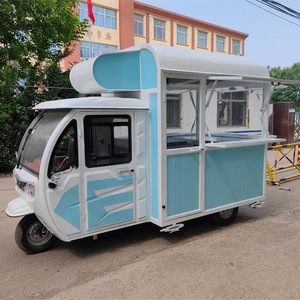 Carrito de Comida Rápida Compacto de Acero Inoxidable con 3 Ruedas, Triciclo Móvil para Hamburguesas y Té de Burbujas - Product Image 6