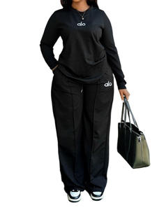 ชุดลำลองฤดูหนาวสำหรับผู้หญิง ลายปัก 3 มิติ แขนยาว ความยาวเต็มตัว ทรงปกติ ชุด 2 ชิ้น - Product Image 4