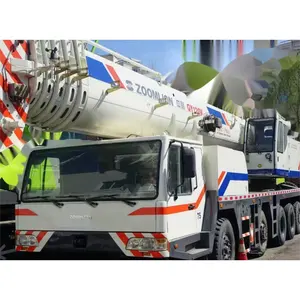 Zoomlion QY120V Demag Trailer dengan Derek Kayu Salju Ski Memakai Digunakan Kondisi Baik 120 Ton Mobile Truck Crane