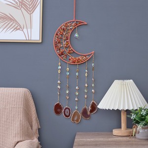 Natural Amethyst <strong>Agate</strong> 7 Chakra Dream Catcher Metal Wall Hanging Tree Of Life Crystal Stone Moon <strong>for</strong> Bedroom Format Rope - Product Image 4