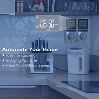 Enchufe Inteligente con Temporizador Digital LCD Electrónico, Programable con Ciclo de 7 Días para Tomacorriente de Cocina, IP20