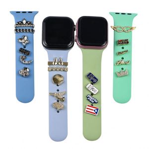 สายนาฬิกาเคลือบแบบกำหนดเองมีเสน่ห์นาฬิกาจักรราศีส่องแสงเป็นประกายวิบวับสำหรับสายนาฬิกาอัจฉริยะและอุปกรณ์เสริม - Product Image 2