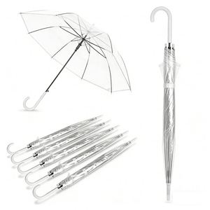 YS564 Parapluie transparent en PVC portable personnalisé avec logo, parapluie publicitaire coloré bon marché, cadeau promotionnel - Product Image 1