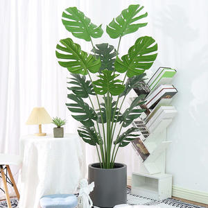 Meilleure qualité Real Touch plastique vert artificiel Monstera feuilles plantes arbre artificiel en pot pour intérieur extérieur <span class=keywords><strong>jardin</strong></span> décor - Product Image 1