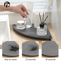 Desain Kustom Baru Pemegang Spons Kering Instan Diatomite Sink Caddy Tray dengan Kaki Baja Tahan Karat