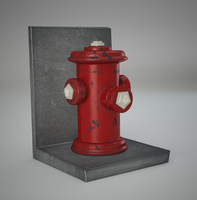 Serre-livres personnalisé en polyrésine souvenir bouche d'incendie