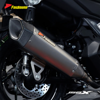 Système d'échappement pour scooter Zontes 150X 150V en fibre de carbone, section avant et intermédiaire, prix de gros usine Forsound