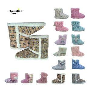 Chaussons bottes doublés en fausse fourrure à motif écossais tissé pour femmes, confortables pour l'hiver, vente en gros, MOQ 1000, Distributeur - Product Image 5