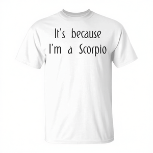 T-shirt unisexe à manches courtes et col rond avec motif amusant du signe astrologique Scorpion, idéal pour les activités promotionnelles, impression sérigraphique - Product Image 2