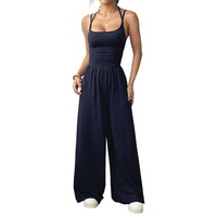 Nouvelle Robe Salopette Décontractée Femme Été 2026 – Coupe Ample à Taille Élastique, Jambes Larges, Longueur Totale, en Polyester – Style Européen