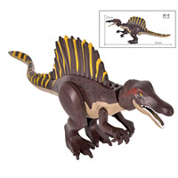 Bloques de Construcción de Dinosaurios Spinosaurus de Partículas Grandes, Varios Colores Disponibles, Juguete Educativo de Ensamblaje DIY para Niños