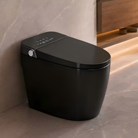 WC intelligent monobloc en céramique avec cuvette carrée, chasse d'eau automatique, siège chauffant, télécommande, toilettes électriques intelligentes pour salle de bain