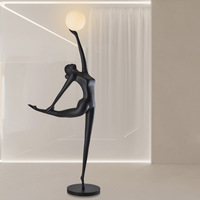 Haute qualité LED ascenseur boule lampadaire créatif résine Sculpture pour hôtel salon ou hall exposition corps ornements