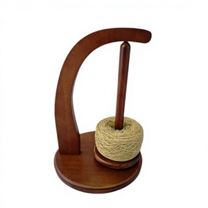Soporte Redondo Portátil Ecológico de Madera para Hilos, Soporte de Moda con Doble Eje para Hilar, Tejer y Ganchillo - Product Image 6