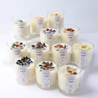 Decorative Scented Glass Candles with Crystals