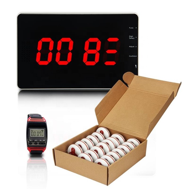 Cost Effective 3-Digit Display Receiver Wireless Restaurant Waiter Call Button System