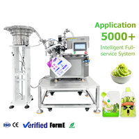 Machine d'emballage automatique pour sachets à bec verseur, sauce au fromage, mayonnaise, machine de remplissage rotative de 1 L