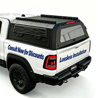 Capot de camionnette en aluminium robuste personnalisable, relevable et verrouillable, en alliage d'aluminium, pour pick-up