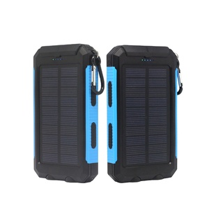 dual usb resistente al agua solar 8000mAh Banco de la energía móvil cargador de batería portátil con linterna LED y brújula - Product Image 1