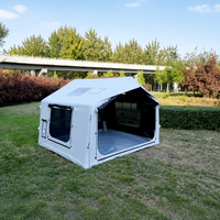 Tente pneumatique Oxford pour le camping en plein air, tente gonflable imperméable, installation rapide quatre saisons, double couche, capacité 6-8 personnes