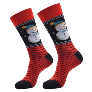 <span class=keywords><strong>Chaussettes</strong></span> de Noël pour hommes directes d'usine avec bonhomme de neige mignon et rayures de coton Reinbeer <span class=keywords><strong>chaussettes</strong></span> de père noël drôles en gros - Product Image 3