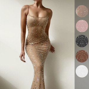 Robe longue à bretelles brillantes, tendance explosive transfrontalière pour femmes - Product Image 6
