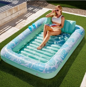 STG Tumbona Inflable Moderna Europea <span class=keywords><strong>para</strong></span> Exteriores, de PVC Resistente a los Rayos UV, Duradera, 4 en 1, con Almohada <span class=keywords><strong>para</strong></span> Adultos, <span class=keywords><strong>para</strong></span> Nadar - Product Image 5