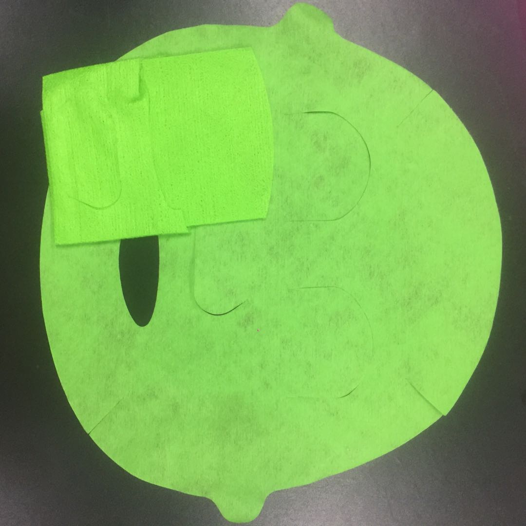 60GSM COLOR GREEN NATURAL NONWOVEN COTTON FACIAL CLOTH