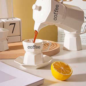 European Style Simple Luxury Coffee Sugar High <b>Tea</b> Cup Saucer Set - Product Image 5