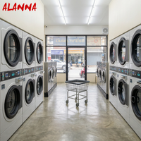 Lavadora y Secadora Comercial Automática de 220V y 20kg, Operada con Monedas/Tarjetas, Apilable para Lavandería